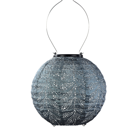 Round 20cm Lantern (Grey Blue)
