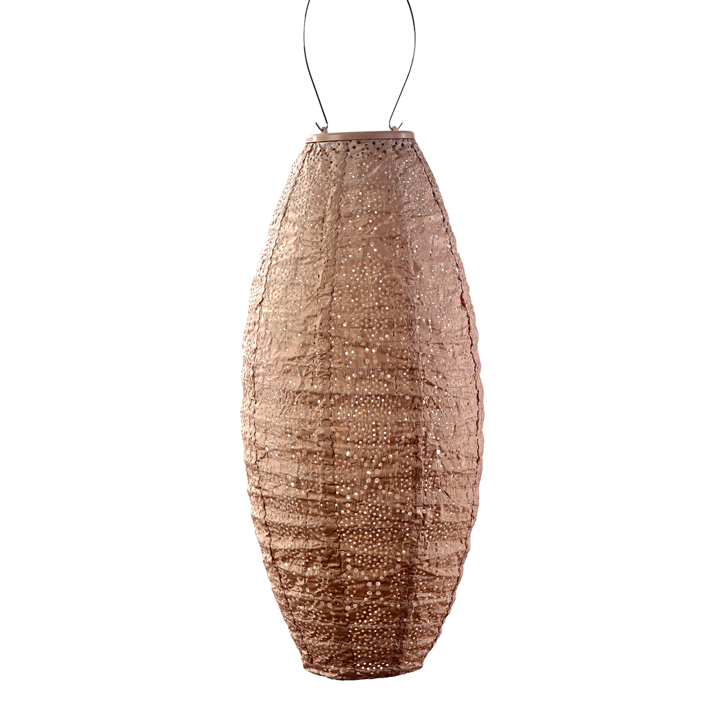 Long Oval 20cm Lantern — Pink