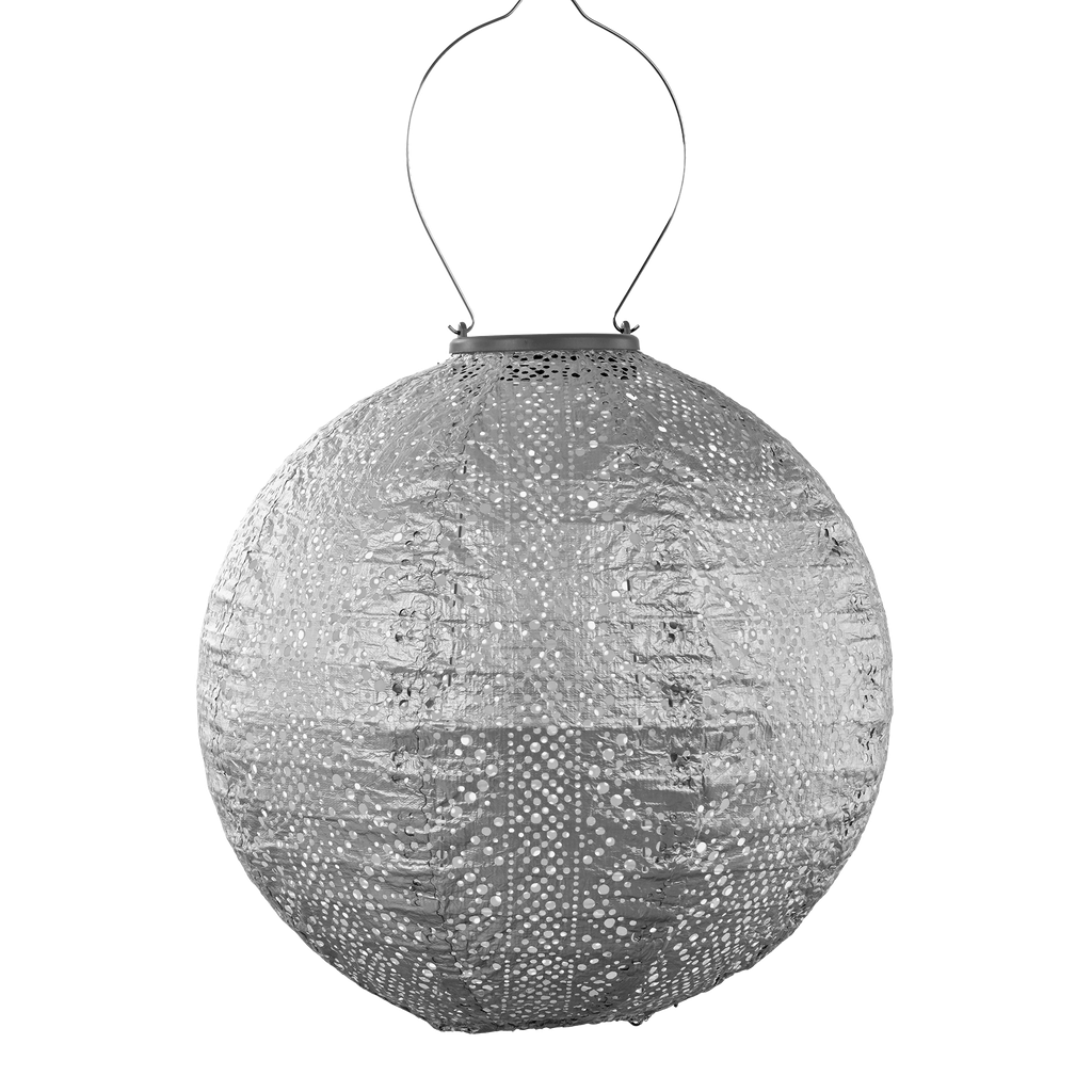 Round 30cm Lantern — Silver