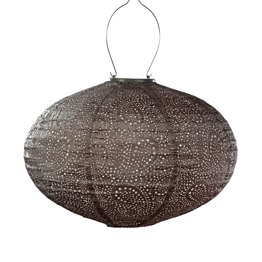 Oval 40cm Lantern (Taupe Warm)