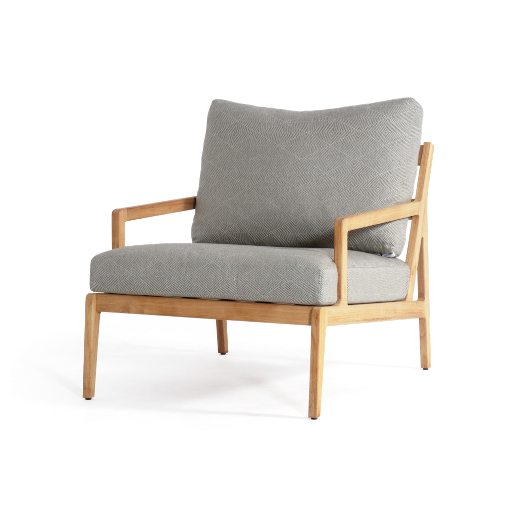 Madison Lounge Armchair — Patterned Taupe