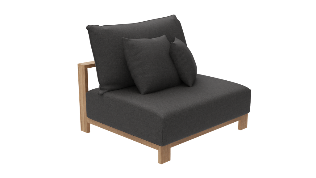 New York Lounge Single Armless — Charcoal