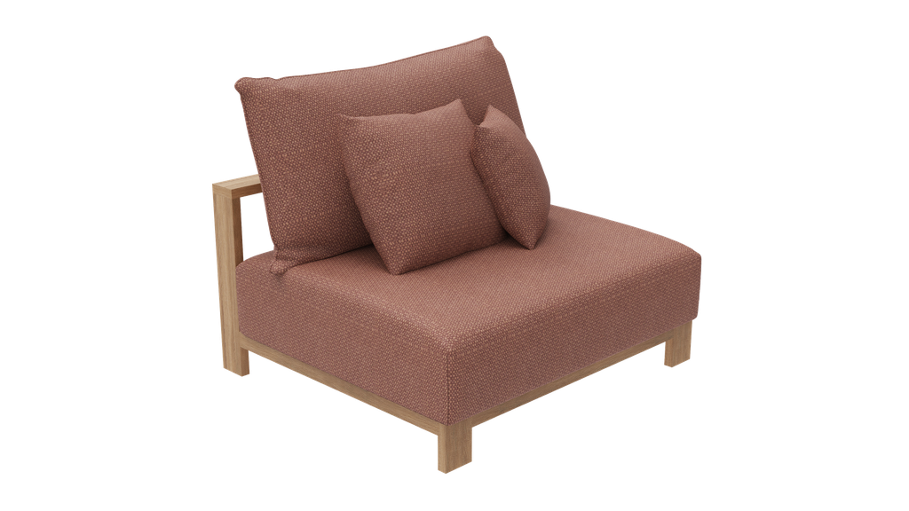 New York Lounge Single Armless — Rust