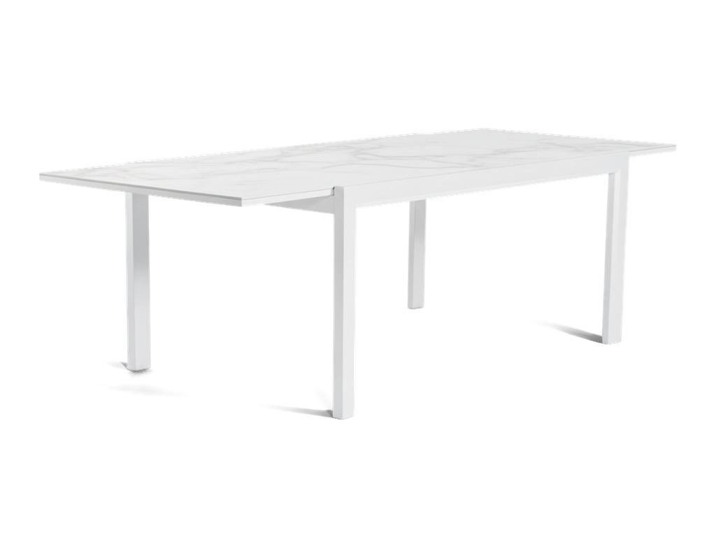 Florence Ceramic Extension Table 160 — White