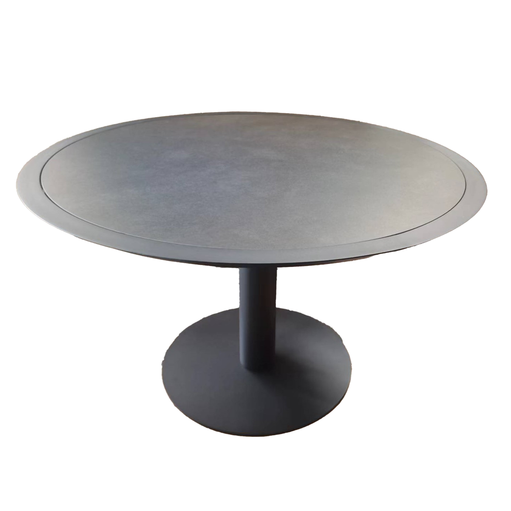 Florence Ceramic Table 1.2m Round — Charcoal