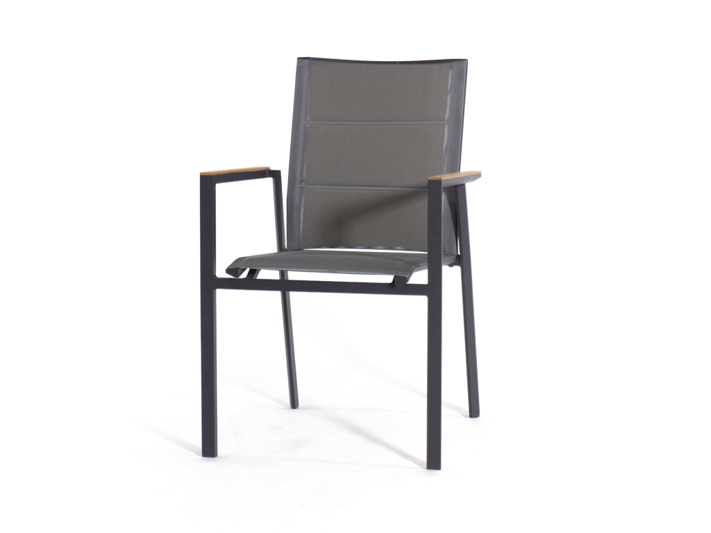 Florence Batyline Dining Chair — Charcoal