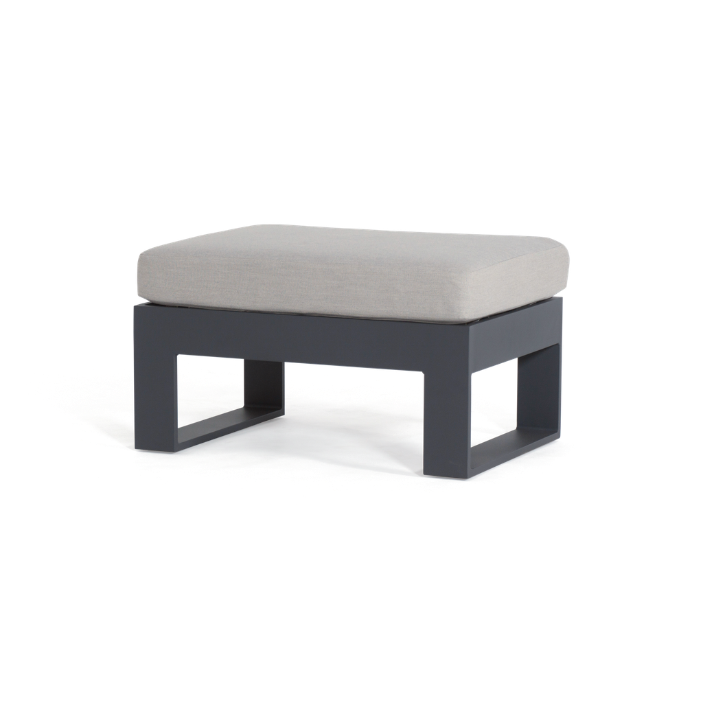 Apollo Lounge Ottoman — Charcoal
