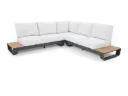 Brooklyn Lounge 5-Seat Corner (Charcoal, White)