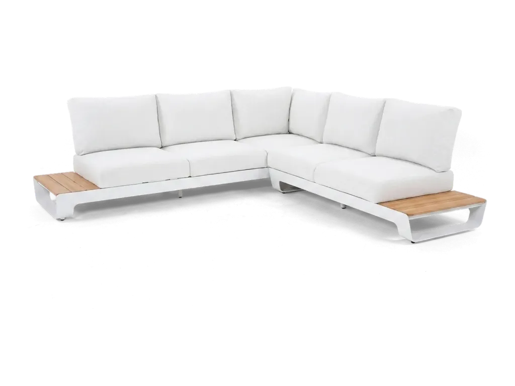 Brooklyn Lounge 5-Seat Corner — White, White