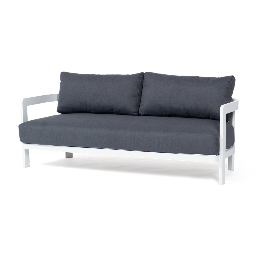 Santorini Lounge 2 Seater (White, Charcoal)