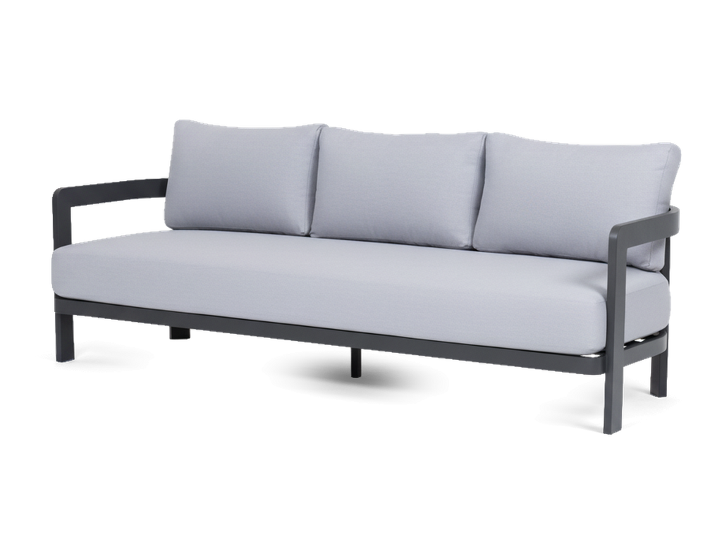 Santorini Lounge 3 Seater — Charcoal, Light-Grey
