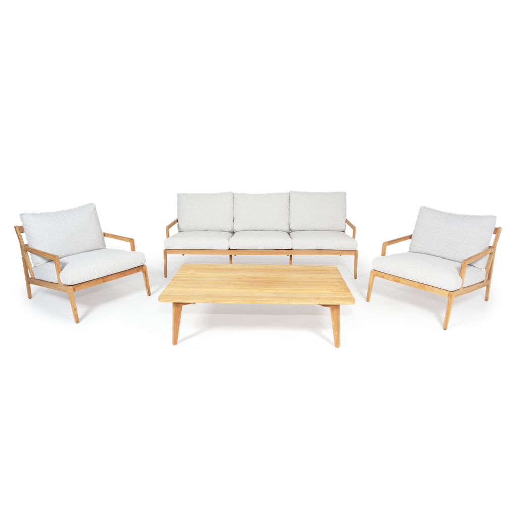 Madison Lounge 5-Seat Setting (White)
