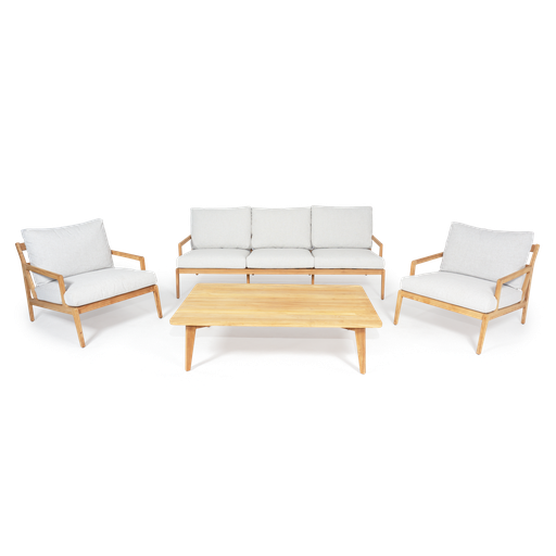 Madison Lounge 5-Seat Setting (White)