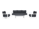 Santorini Lounge 5-Seat (White Frame) (Charcoal)