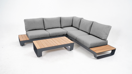 Brooklyn Lounge 5-Seat Setting (Charcoal, Grey)