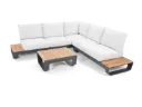 Brooklyn Lounge 5-Seat (Charcoal, White)