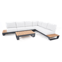 Brooklyn Lounge 6-Seat (Charcoal, White)