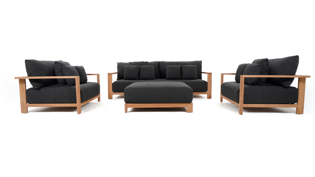 New York Lounge 4pc Setting (Charcoal)