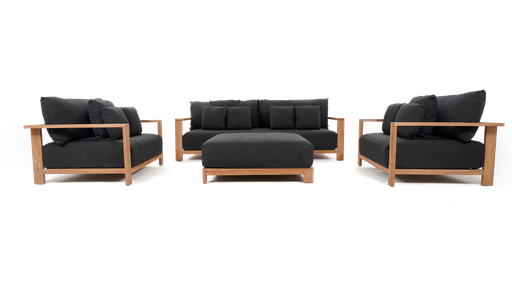 New York Lounge 4pc Setting (Charcoal)