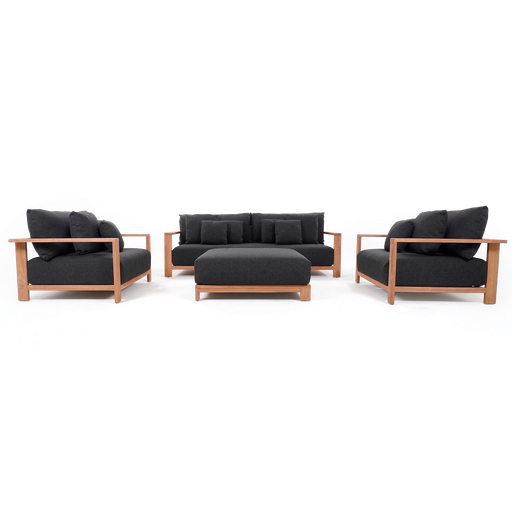 New York Lounge 4pc Setting (Charcoal)