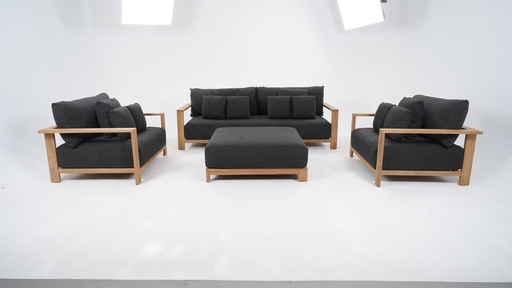 New York Lounge 4pc Setting (Charcoal)