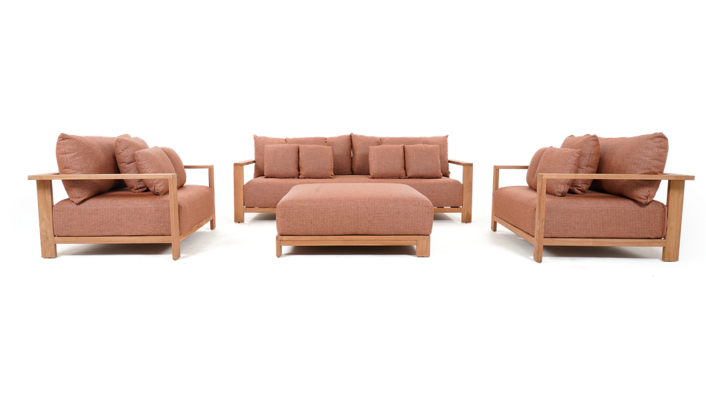 New York Lounge 4pc Setting (Rust)