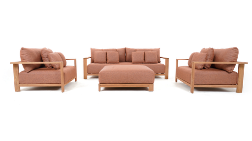 New York Lounge 4pc Setting (Rust)