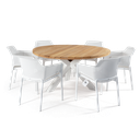 Malibu Round & Net 7pc Setting (White)