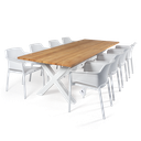 Malibu Rect & Net 9pc Setting (White)