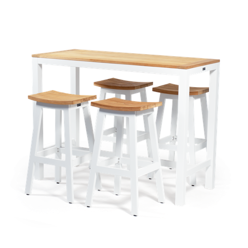 York Bar 5pc Setting (White)