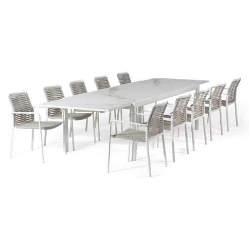 Florence Extension & Sonoma 11pc Setting (White)