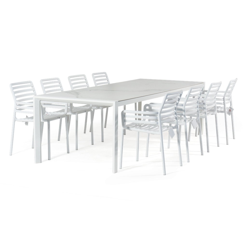 Florence & Doga 9pc Setting (White)