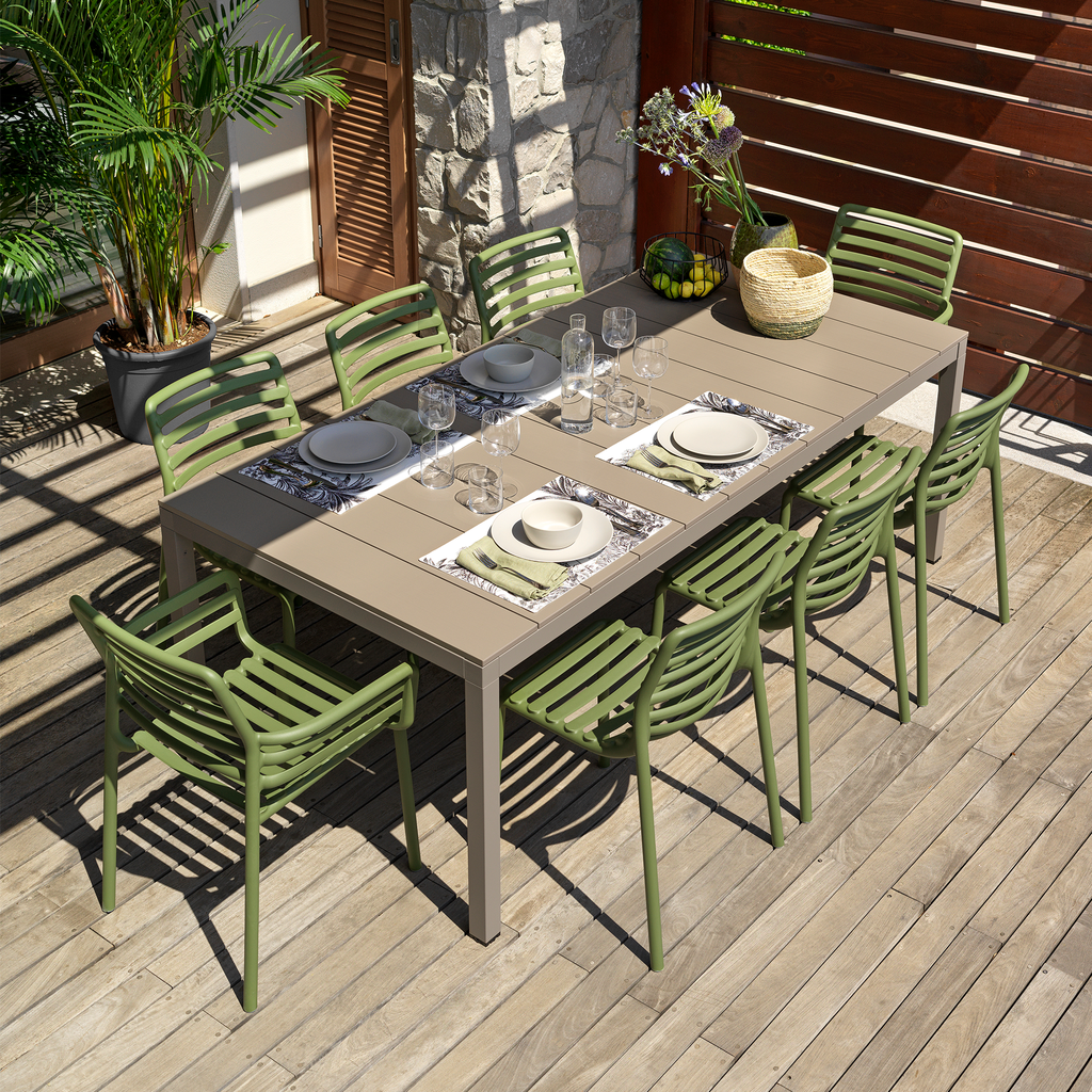 Rio 210 & Doga 9pc Setting (Tortora & Agave)