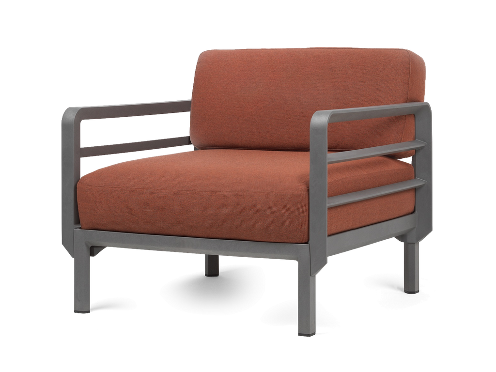 Maximo Armchair — Basalto, Sunbrella® Cannella