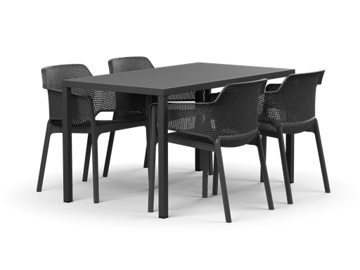 Cube 140 & Net 5pc Setting (Charcoal, Charcoal)