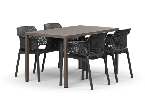 Cube 140 & Net 5pc Setting (Tortora, Charcoal)