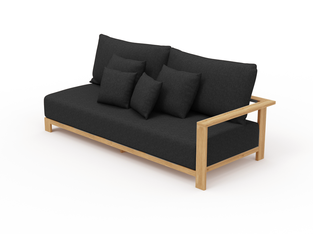 New York Lounge 3 Seater Left-arm — Charcoal