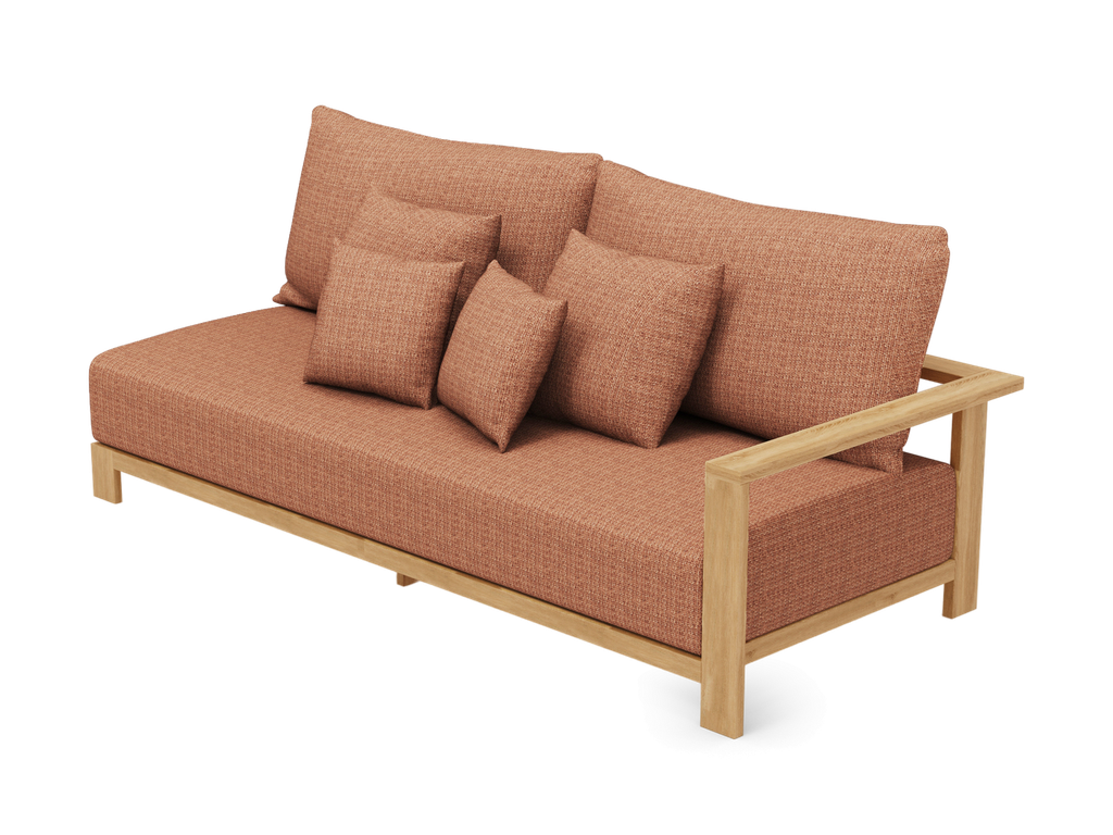 New York Lounge 3 Seater Left-arm — Rust