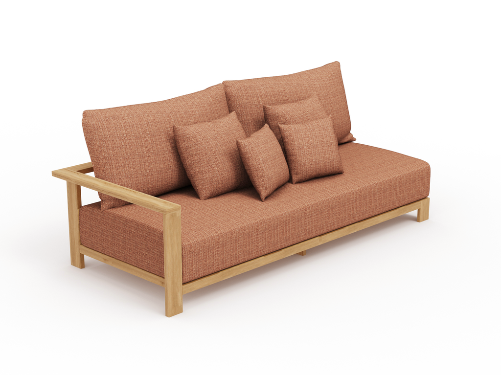 New York Lounge 3 Seater Right-arm (Rust)
