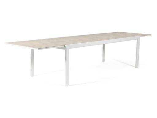 Florence Ceramic Extension Table 240 (White & Travertine)