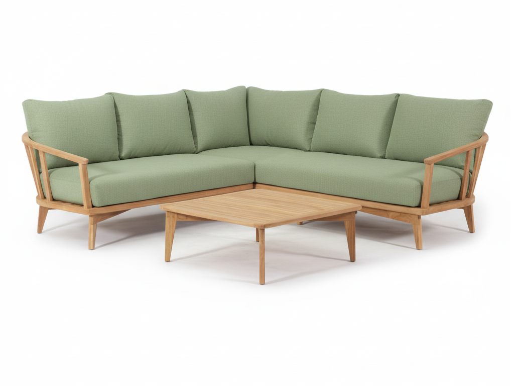 Roma Corner Lounge Setting (Green)