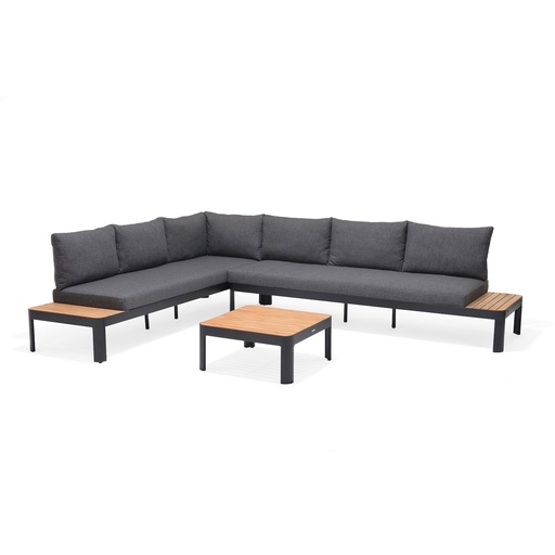Portals 6-seat Corner Lounge Setting (Black)