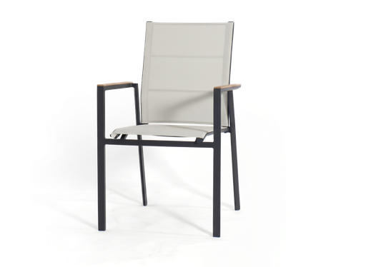 Florence Batyline Dining Chair (Charcoal & Light-grey)