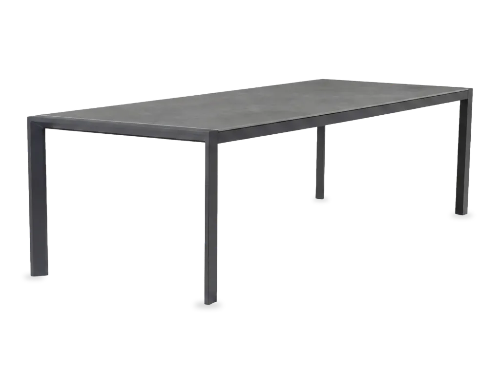 Florence Ceramic Table 2.2m — Charcoal & Cement