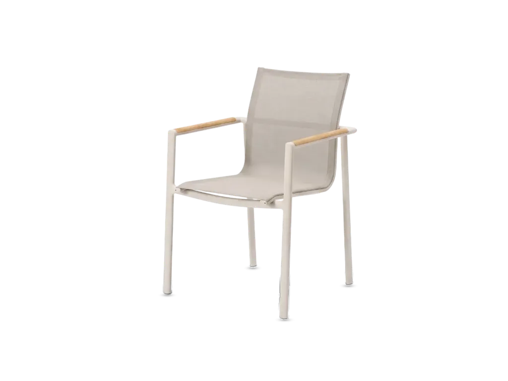 Colorado Batyline Dining Chair — Sand & Light Taupe