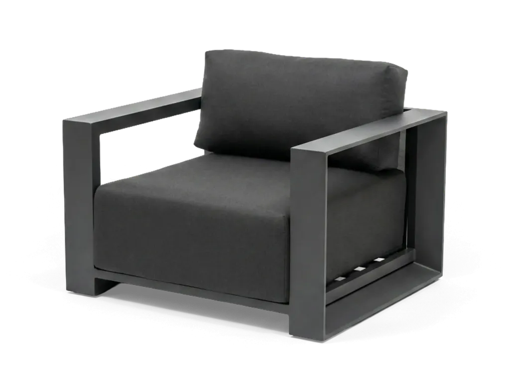 Baltimore Lounge Arm Chair — Charcoal