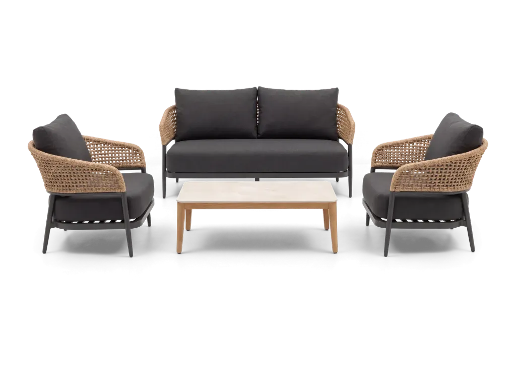 Taormina 4-seat Lounge (Charcoal)