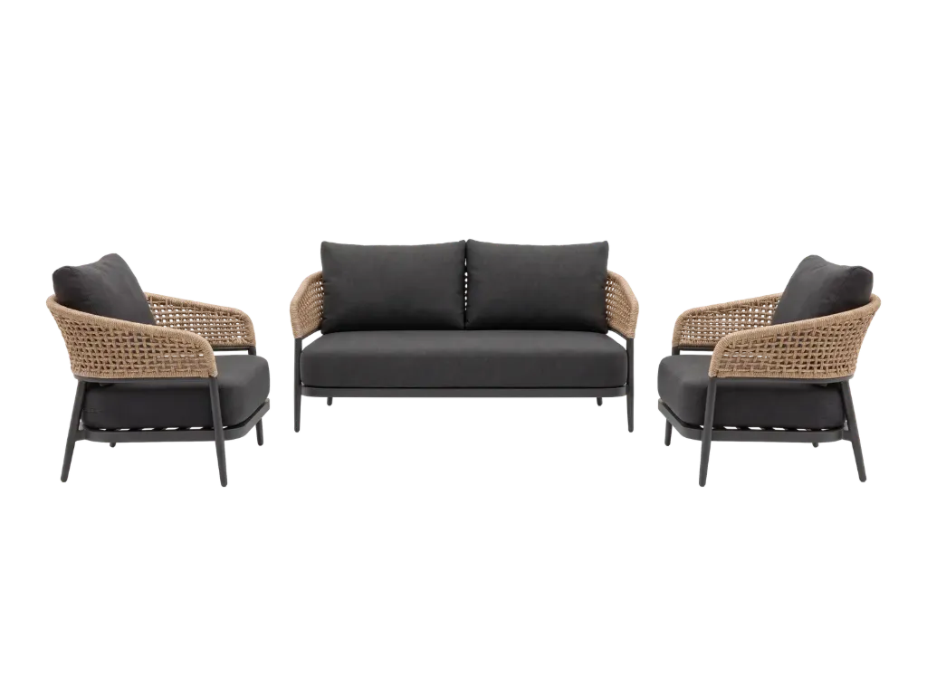 Taormina 4-seat Lounge — Charcoal