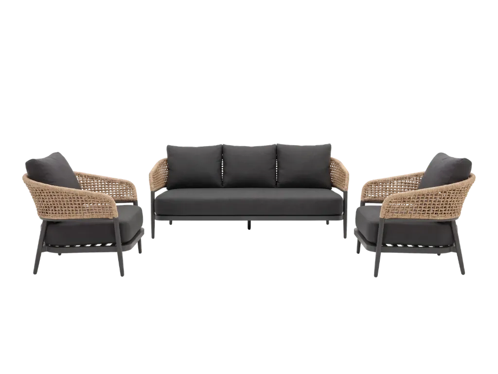 Taormina 5-seat Lounge — Charcoal