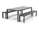 Florence Dining Bench Set (Charcoal)